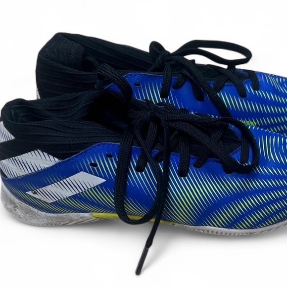 Adidas Blue and Black indoor soccer shoes - Picture 1 of 4